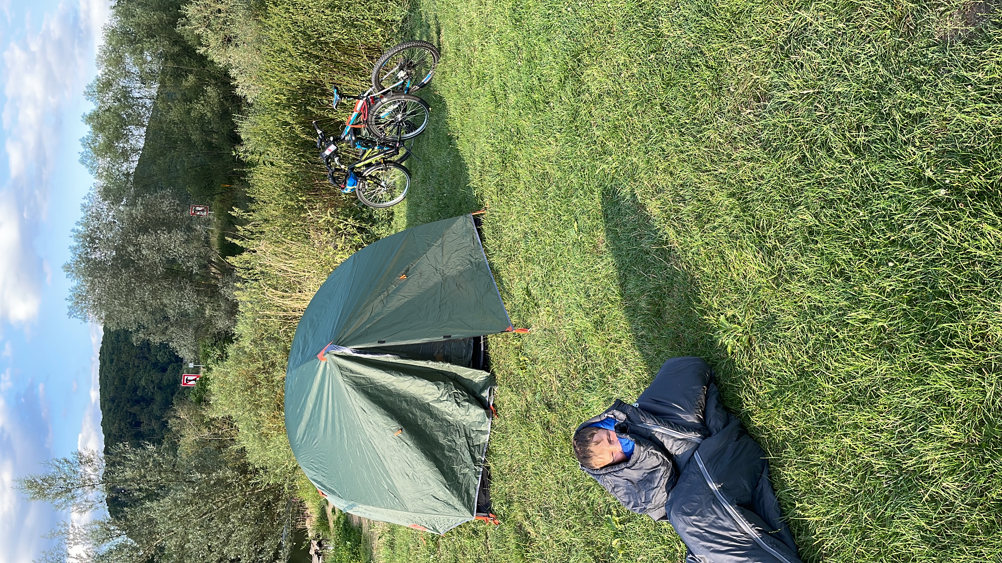 Our camp in the forest along the Rur river